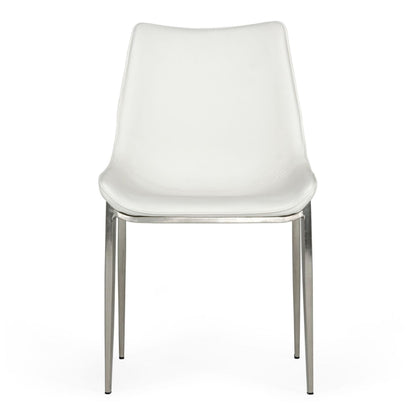 Frasier  White Eco-Leather Dining Chair - Set of 2