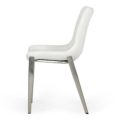 Frasier  White Eco-Leather Dining Chair - Set of 2
