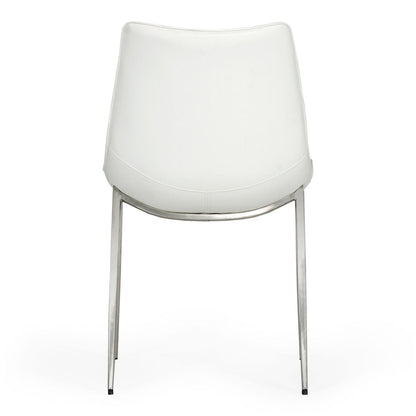 Frasier  White Eco-Leather Dining Chair - Set of 2