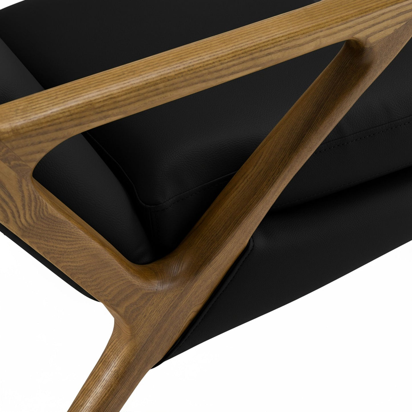 Fulton Black Lounge Chair and Ottoman