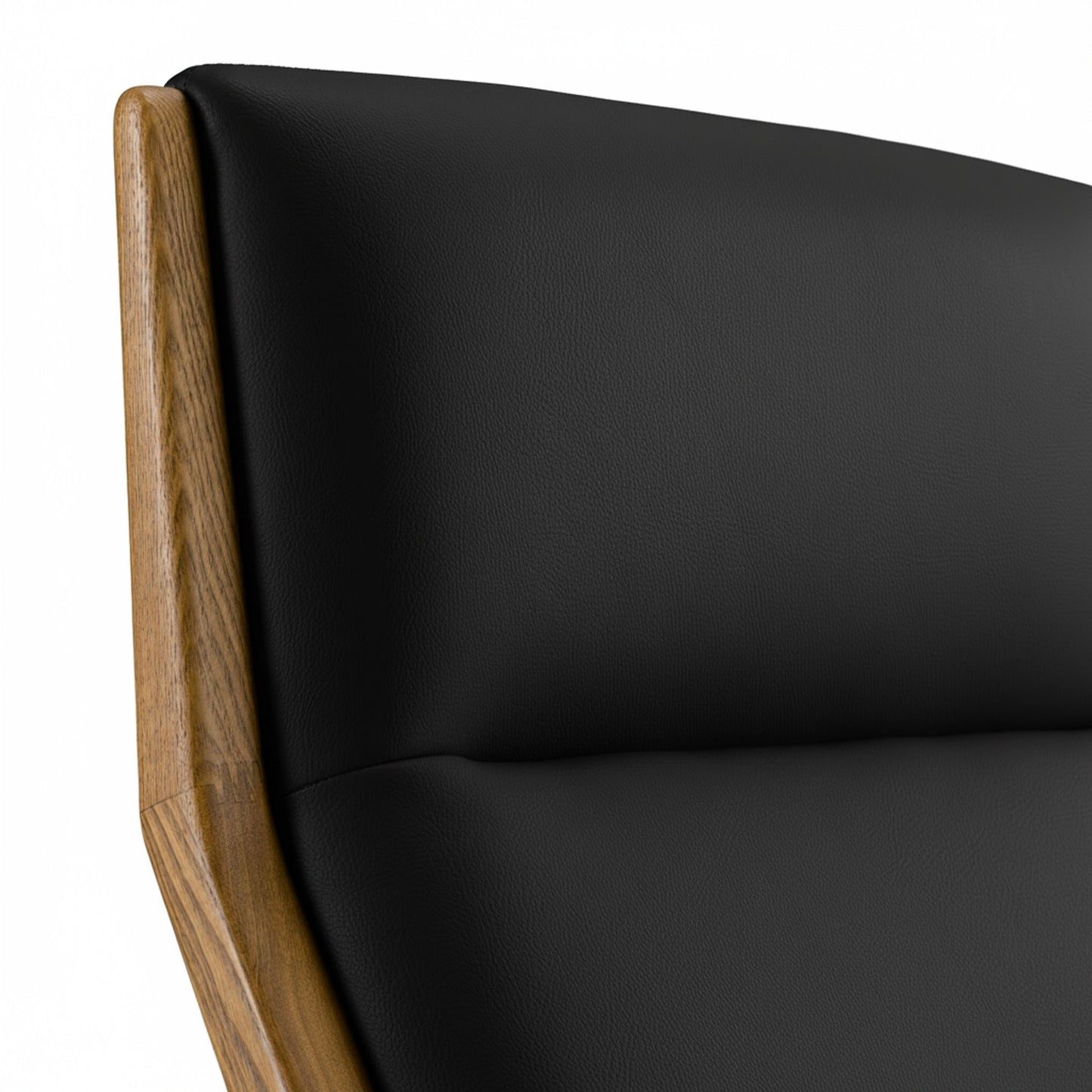 Fulton Black Lounge Chair and Ottoman