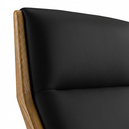 Fulton Black Lounge Chair and Ottoman