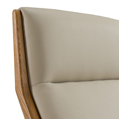 Fulton Beige Lounge Chair and Ottoman Set