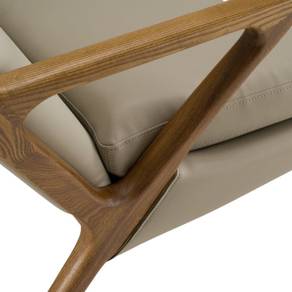 Fulton Beige Lounge Chair and Ottoman Set
