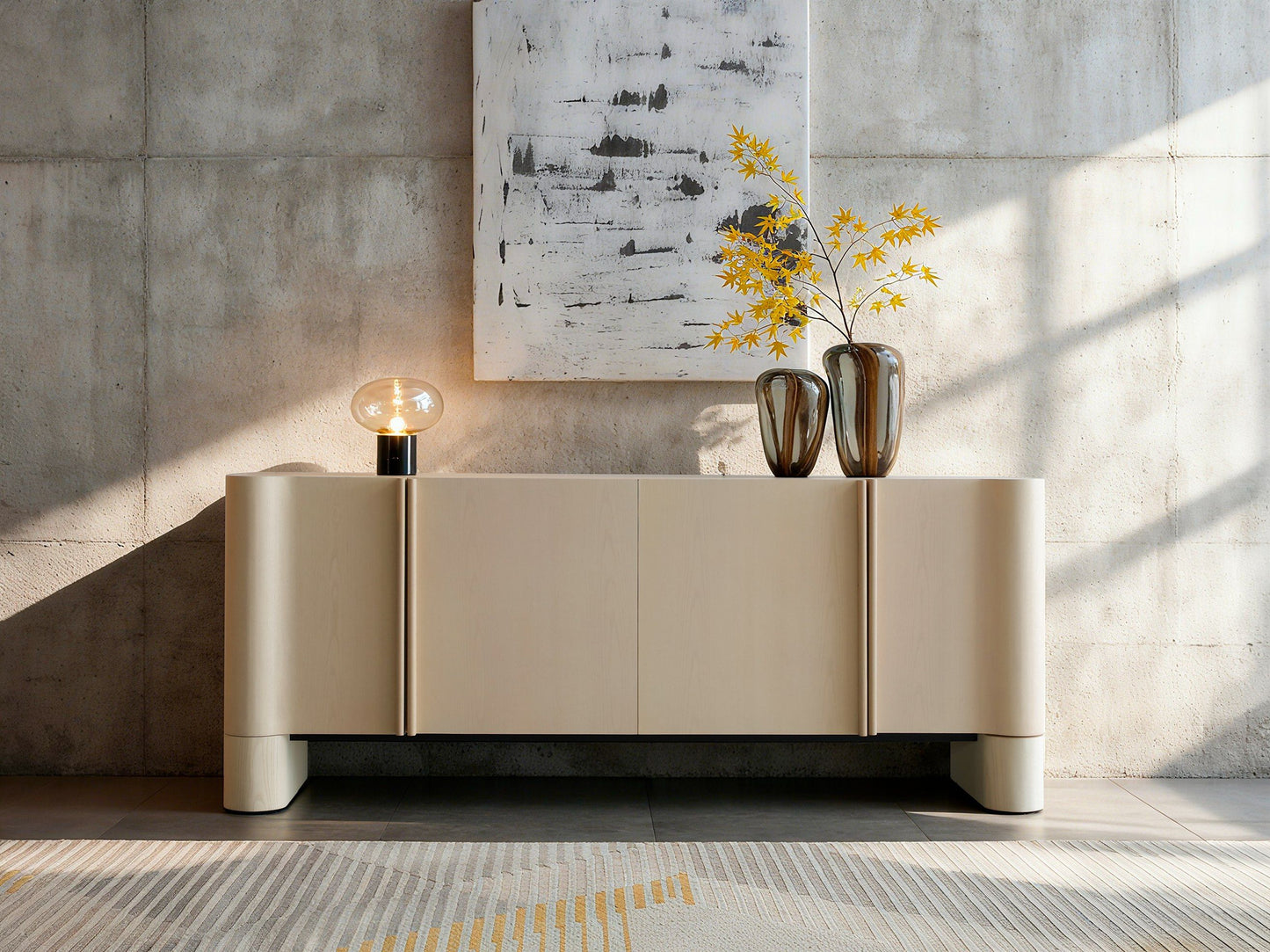 Walbrook Modern White Oak Buffet