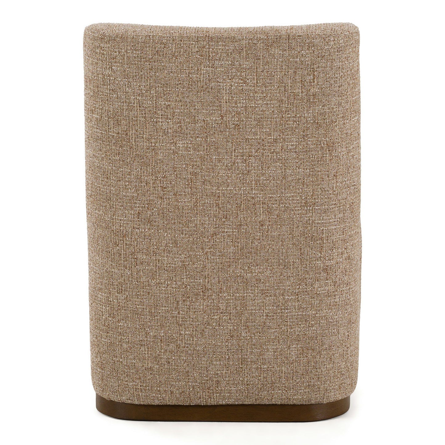 Galloway Modern Beige Fabric and Walnut Dining Chairs with Casters Set of 2