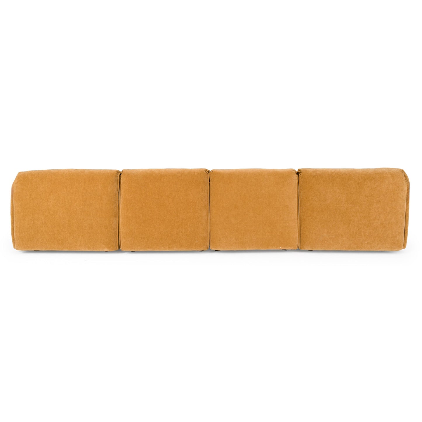 Gene Ochre Fabric 5-Piece Modular Sectional Sofa