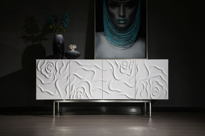 Gwen White High Gloss Buffet