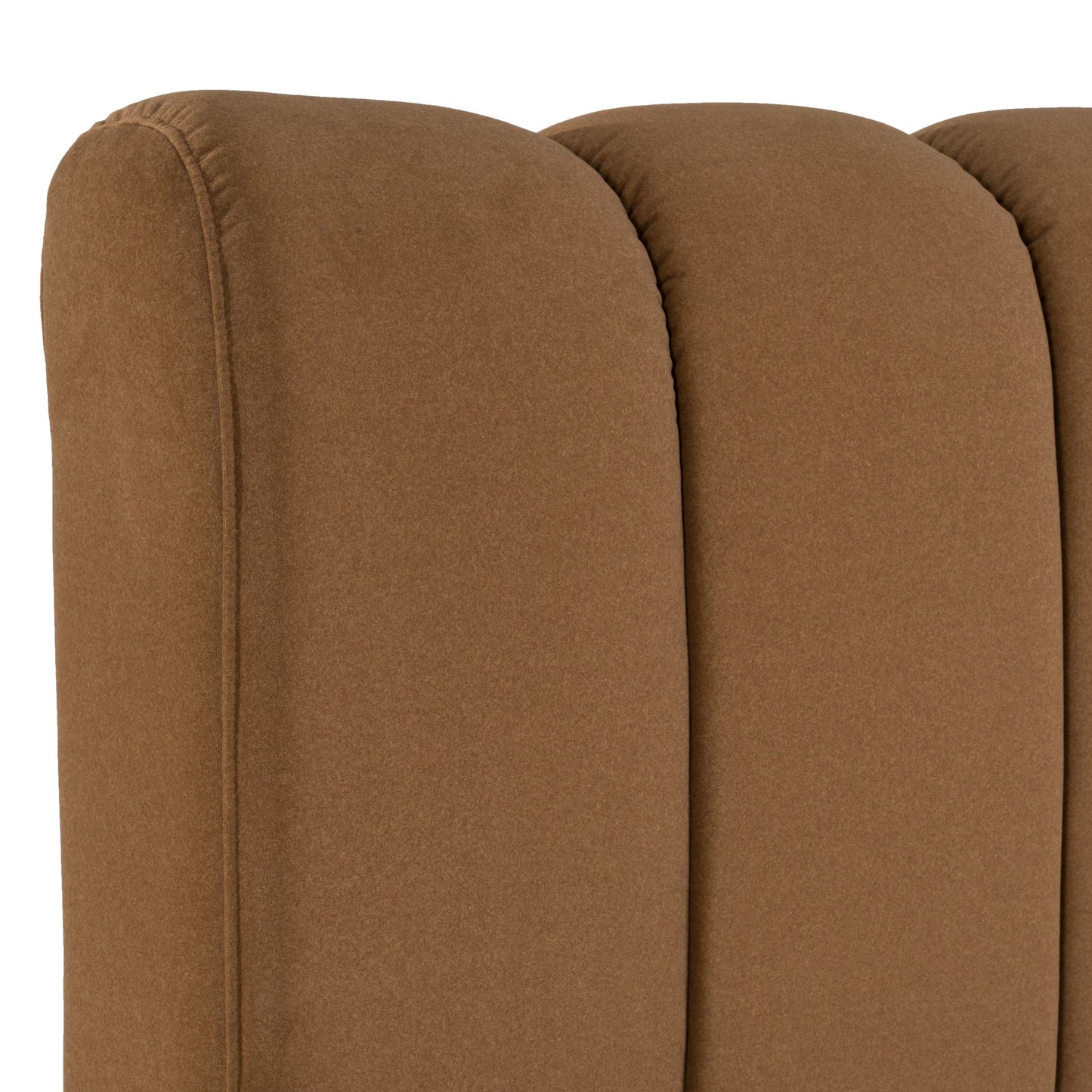 Harris Palermo Modern Brown Fabric Faux Concrete Walnut 4 Piece Bedroom Set