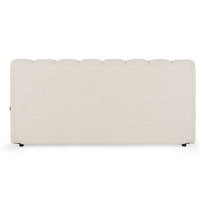 Modrest Harris Modern Fabric Bed – Off-White Upholstery - Stylish Contemporary Bedroom Furniture