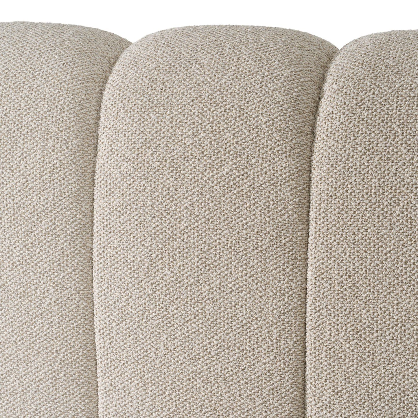 Modrest Harris Modern Fabric Bed – Off-White Upholstery - Stylish Contemporary Bedroom Furniture