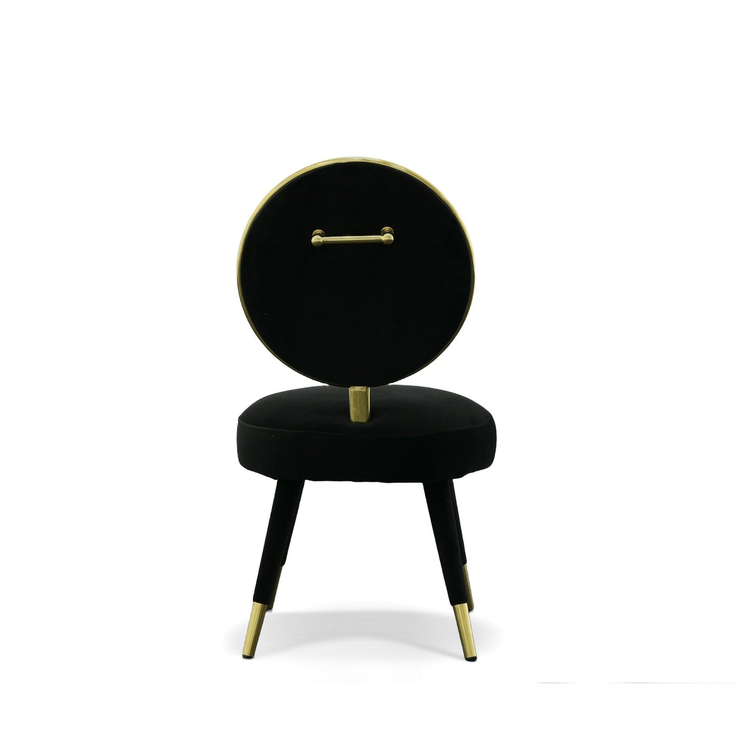 Modrest Haswell - Glam Black Velvet Accent Chair