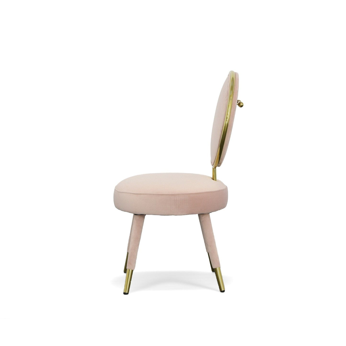 Modrest Haswell - Glam Pink Velvet Accent Chair