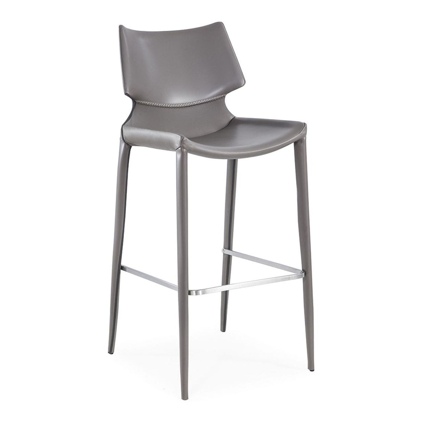 Hayes Grey Eco-Leather Bar Stool - Set of 2