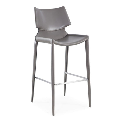 Hayes Grey Eco-Leather Bar Stool - Set of 2