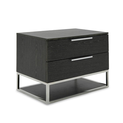 Heloise 4‑Piece Bedroom Set Contemporary White Vegan Leather Grey Elm Eastern King
