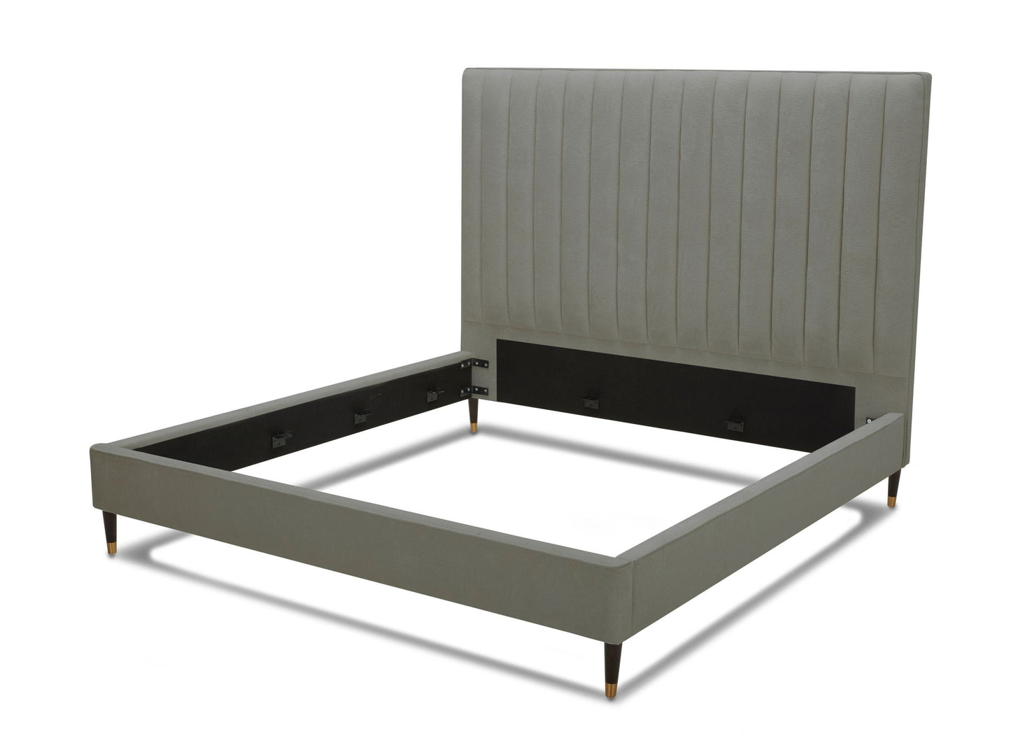 Modrest Hemlock Modern Grey Velvet Bed