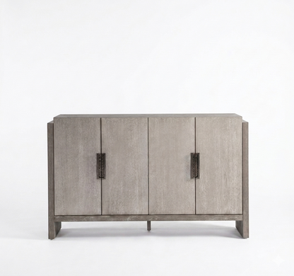Gristalt Gray Stone Server with Enclosed Storage