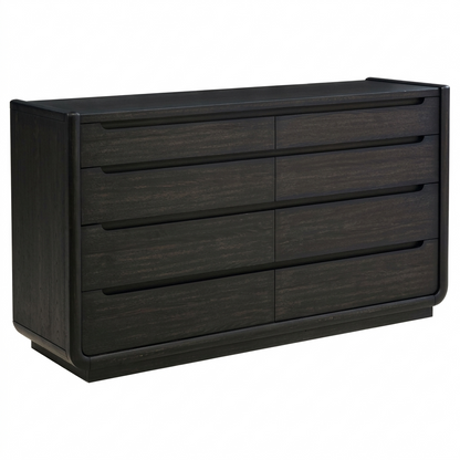Leandro Burnished Black 8‑Drawer Bedroom Dresser