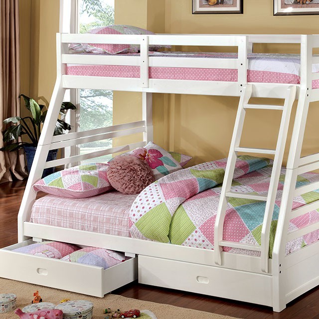 California 2 Drawer Twin Over Full Bunk Bed