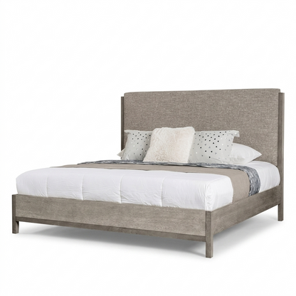 Gristalt Stone Gray Upholstered Bed