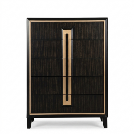Kenyada Espresso Chest with Felt‑Lined Top Drawer