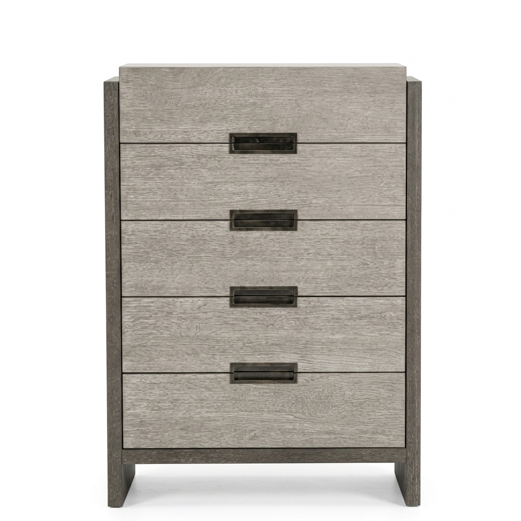 Gristalt Stone Gray Chest with Felt‑Lined Top Drawers