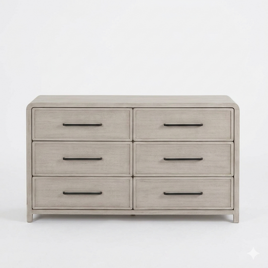 Belize Modern Gray Fog Wood Dresser