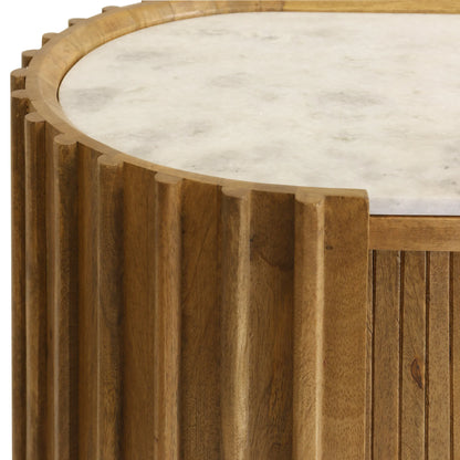 Racetrack Cabinet - Mango Wood Sideboard with Tambour Doors