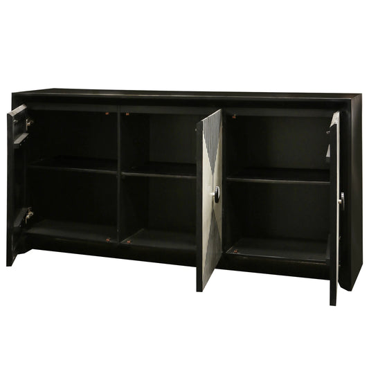 Three Door Sideboard with Capiz Shell Inlay