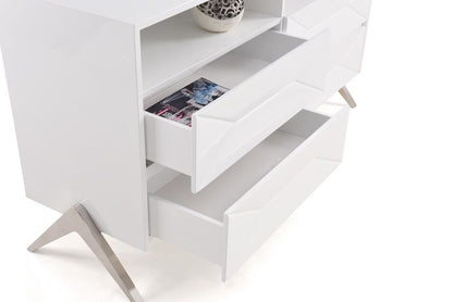 Candid White High Gloss Dresser