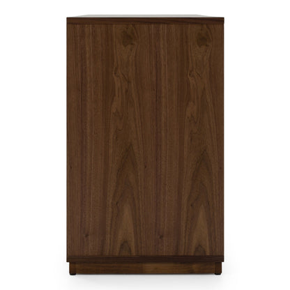 Jagger Walnut 6-Drawer Dresser with Built-in Bookshelves