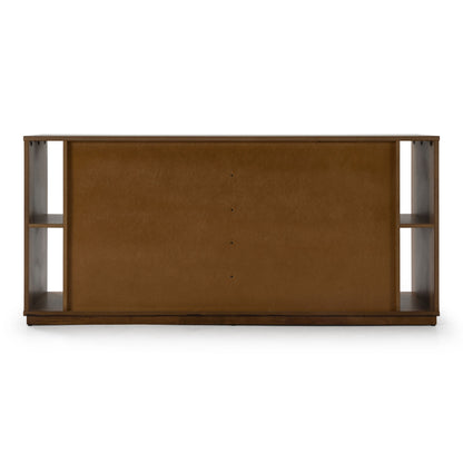 Jagger Walnut 6-Drawer Dresser with Built-in Bookshelves