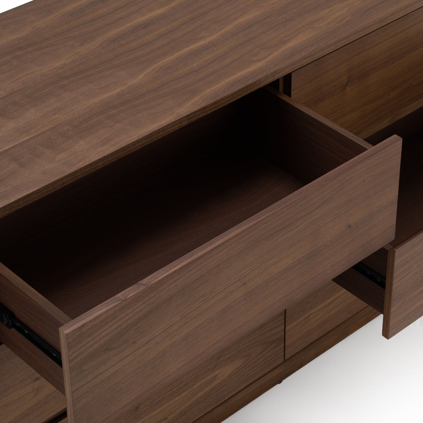 Jagger Walnut 6-Drawer Dresser with Built-in Bookshelves