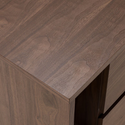 Jagger Walnut 6-Drawer Dresser with Built-in Bookshelves