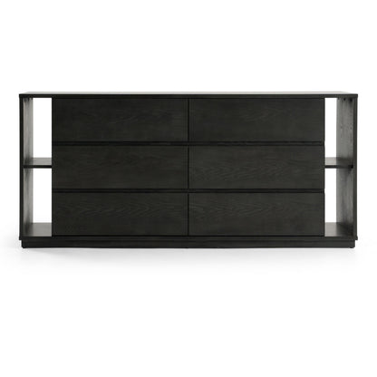 Jagger Grey Wash Veneer Dresser with 6 Drawers