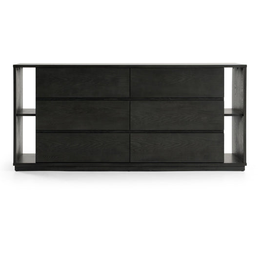 Jagger Grey Wash Veneer Dresser with 6 Drawers