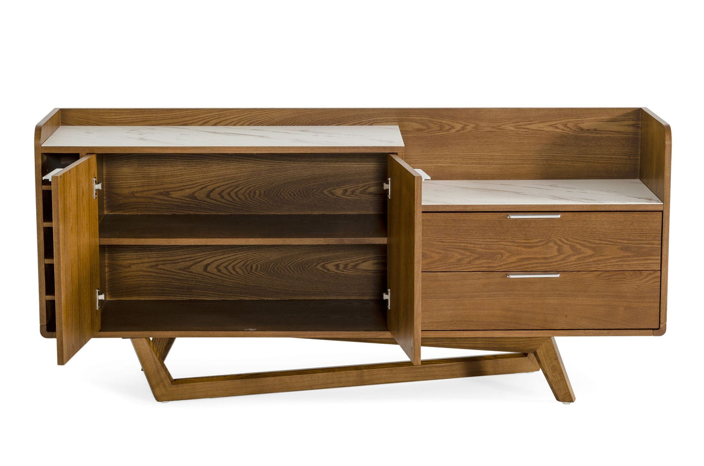 James Walnut & White 2-Door Buffet