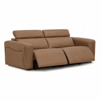 Nouveau Jessop Leather Sofa with Dual Recliners