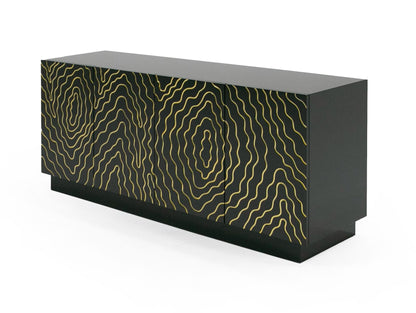 Modrest Jonah- Modern Black and Gold Buffet