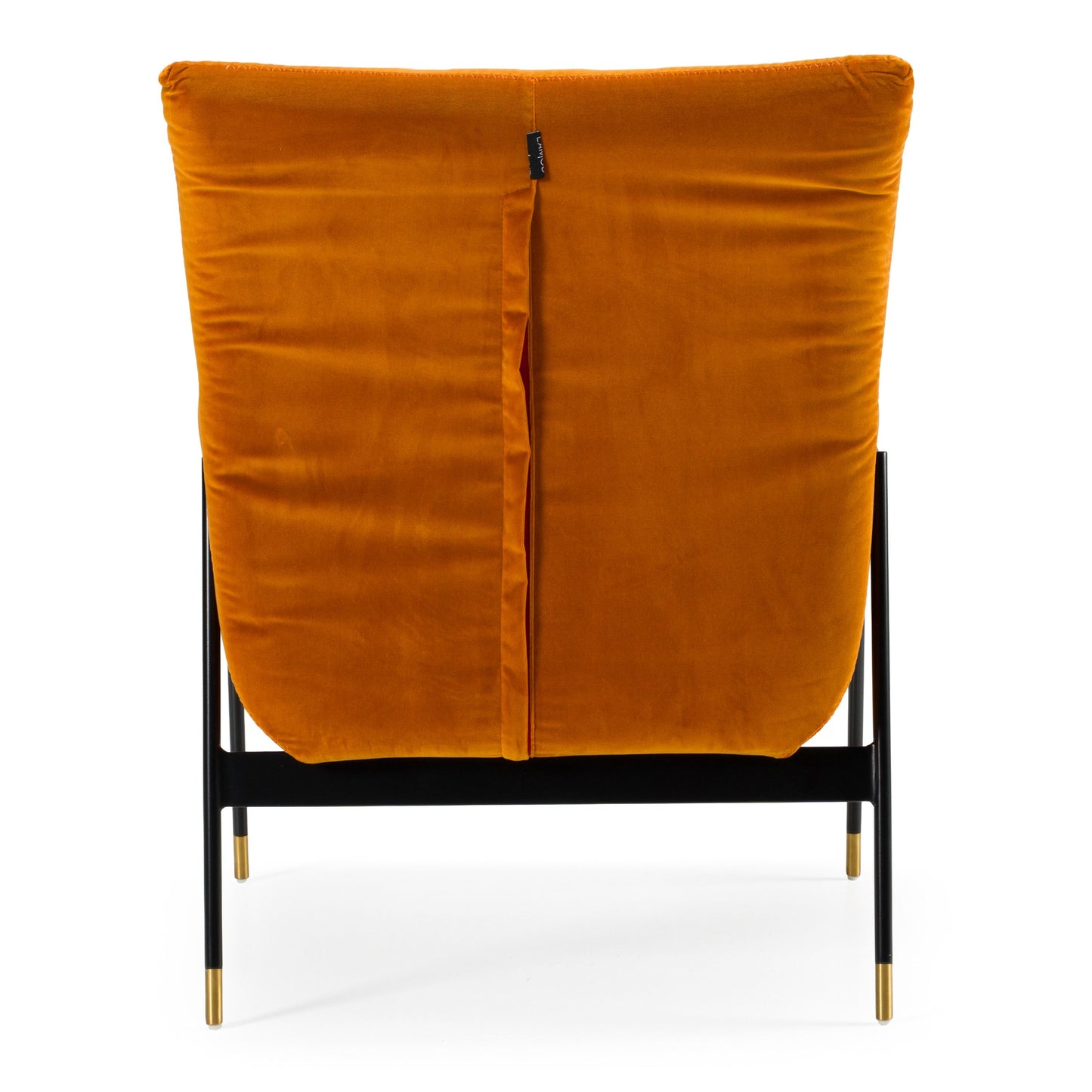 Joseph Orange Velour Accent Chair