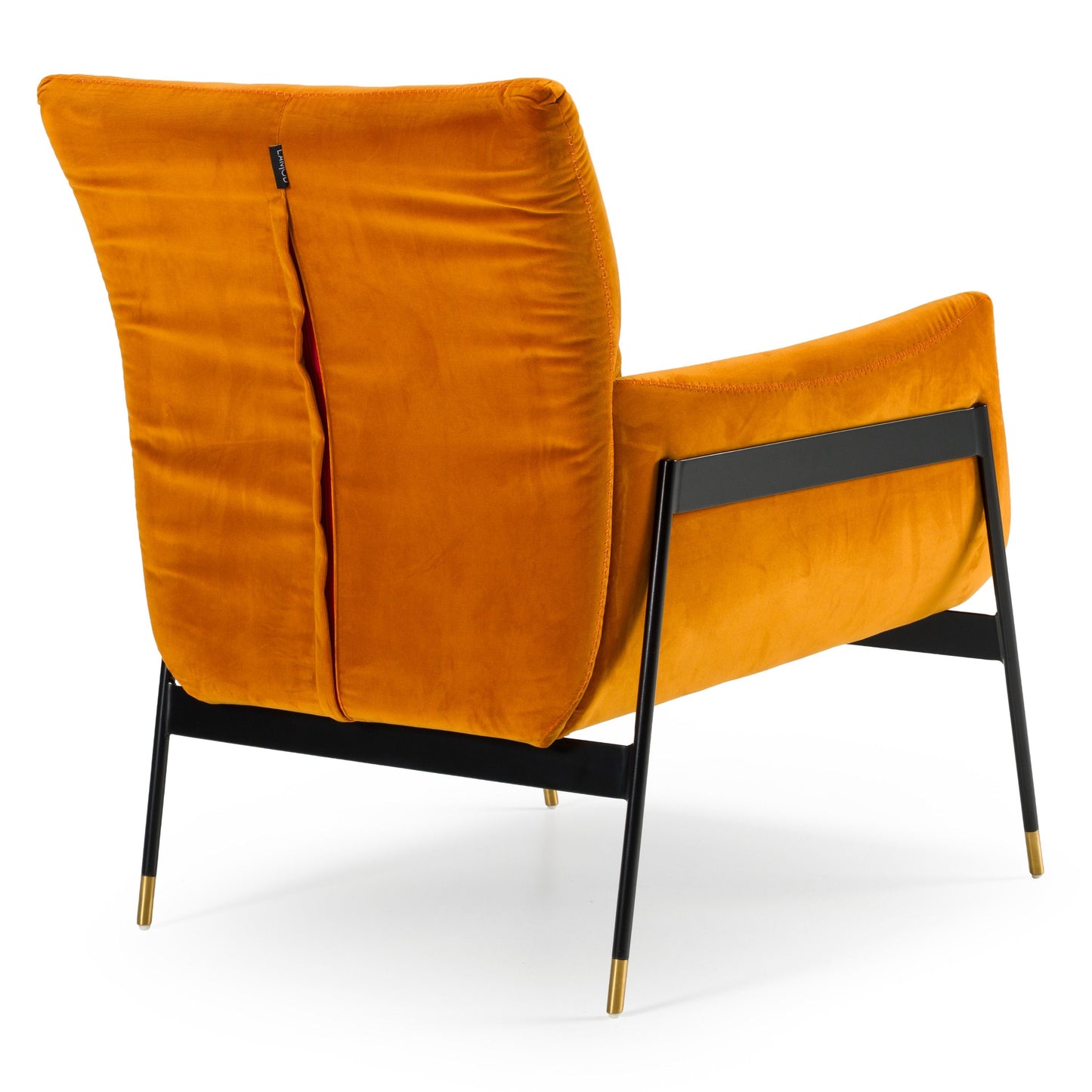 Joseph Orange Velour Accent Chair