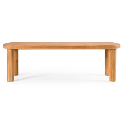 Kamari Outdoor Dining Set – Teak Wood Table with Grey Olefin Fabric Chairs
