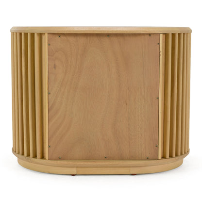 Kayce Modern Natural Oak 2‑Drawer Nightstand with Wood Pulls