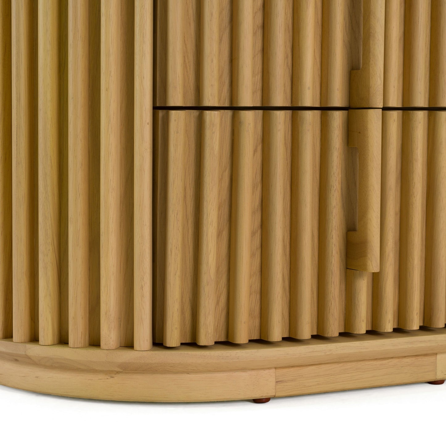 Kayce Modern Natural Oak 2‑Drawer Nightstand with Wood Pulls