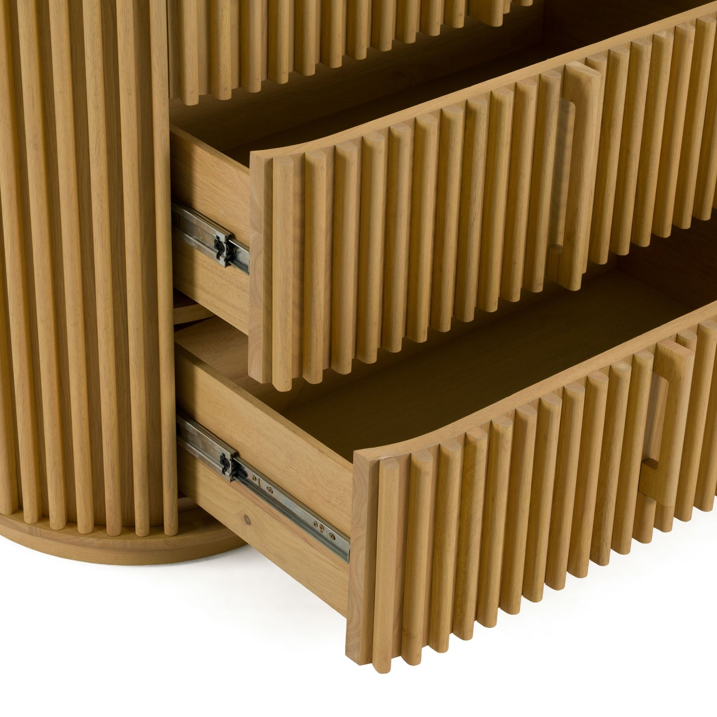 Kayce Modern Natural Oak 6‑Drawer Dresser with Wood Pulls