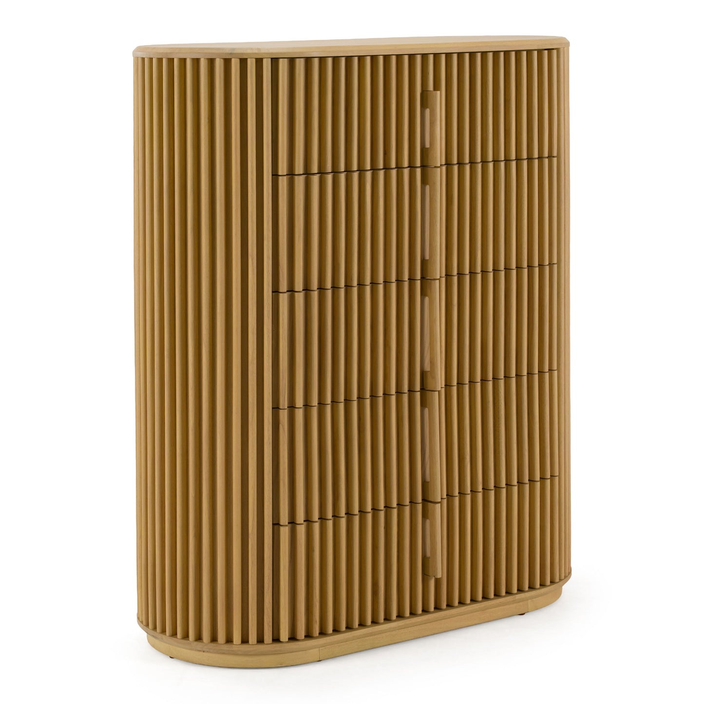Kayce Modern Natural Oak 5‑Drawer Chest
