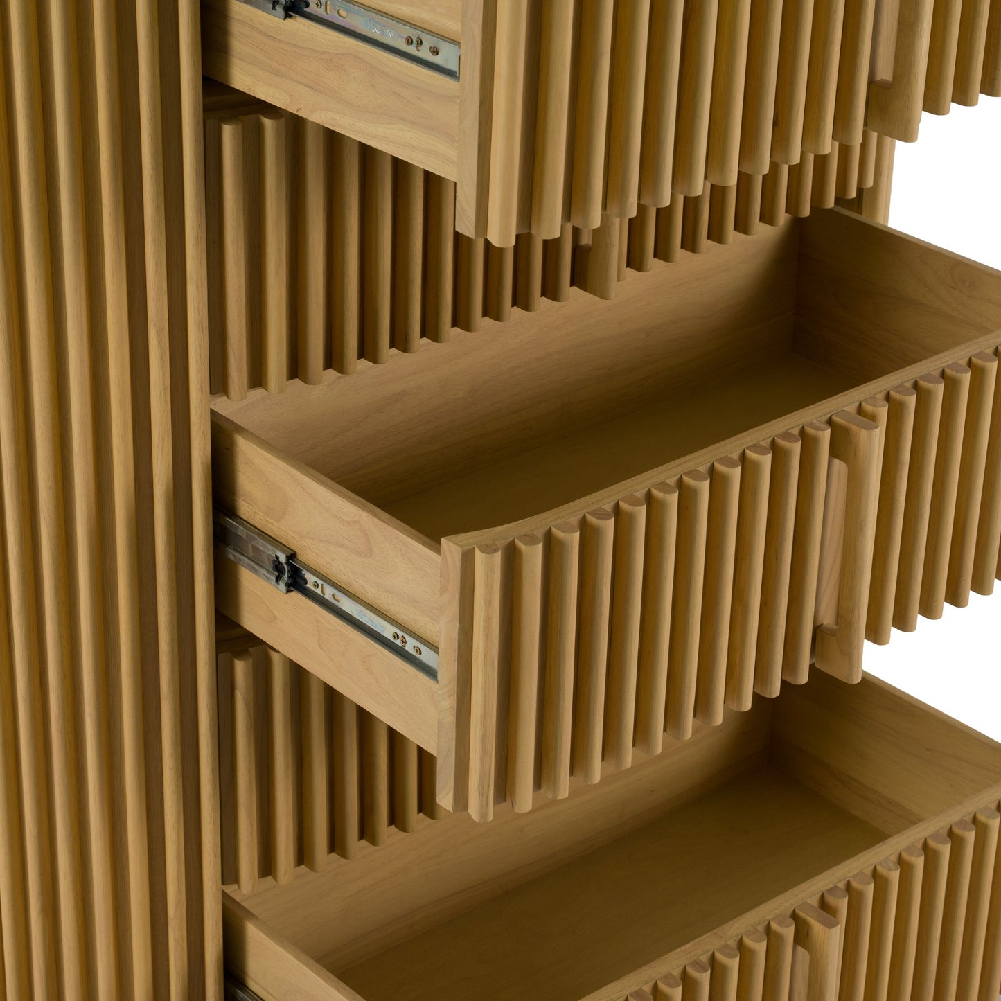 Kayce Modern Natural Oak 5‑Drawer Chest