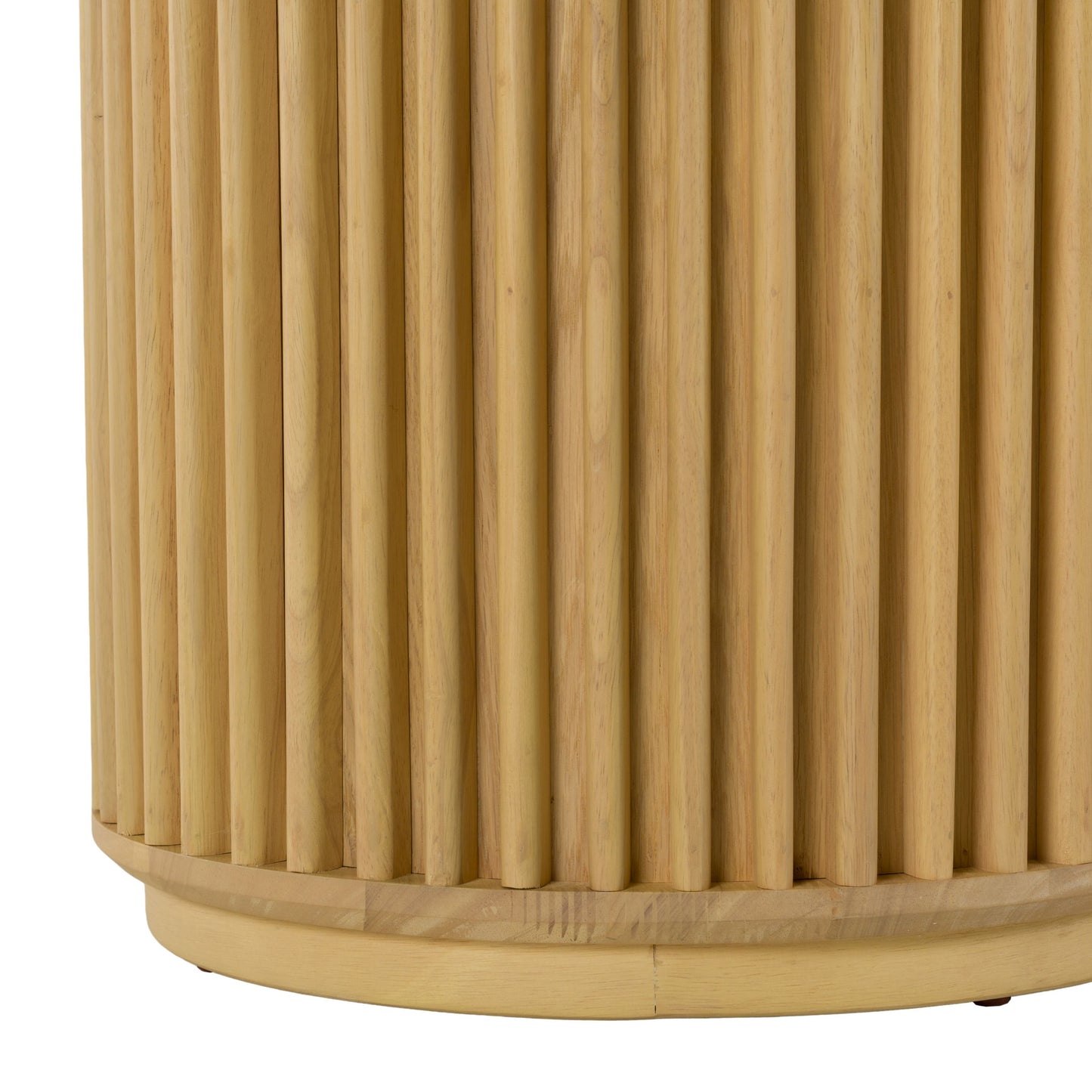 Kayce Modern Natural Oak Oval Dining Table with Double Pedestal Base