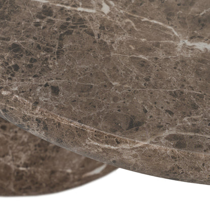 Kazbek Modern Faux Marble Concrete Coffee Table